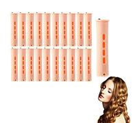 Ghzste 20 PCS Hair Perm Tins Set Perm Rollers Set 5 Taille Tile des Tiges D'onde Froide Outils de Curling DIY Coiffures Curling Rods pour la Maison ou le Salon Style Long et Short Hair (Jaune)