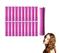 Ghzste 20 PCS Hair Perm Tins Set Perm Rollers Set 5 Taille Tile des Tiges D'onde Froide Outils de Curling DIY Coiffures Curling Rods pour la Maison ou le Salon Style Long et Short Hair (Violet)