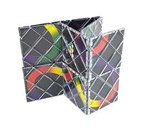 Ghzste 8 panneaux 3 anneaux Magic Folding Puzzle Cubes Twisty Cubo Magico Professional Cube Classic Toys (Noir B)