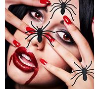 Ghzste Araignées de Simulation d'halloween 5x4,2 Cm, Décor en Plastique | Accessoires de Fête Effrayants, Faux Insectes Réalistes pour Bar à Domicile, Fond Photo, Matériau Durable et Sûr