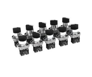 Ghzste Autobloquant, Commutateur à Bouton à 2 Positions, Sélecteur Rotatif, 10 Pièces, Alliage D'aluminium, 22 Mm, AC 240 V, pour Outils électriques, Véhicule, Lumière