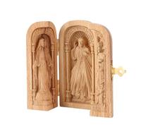 Ghzste Catholique Sacramental Triple Boîte Ouverte Ornement Sculpté À La Main Statue D'Église Portable Cadeaux Chrétiens