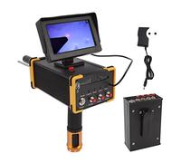 Ghzste Détecteur de métaux manuels, 15m Détecteur de Métaux Profond Gold Finder Metal Scanner Dispositif avec LCD Display Search Range 1000m avec Écran GR8000 Bord Jaune 100-240V (Prise EU)