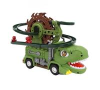 Ghzste Dinosaur Track Toys Green Dinosaur Race Track Track Carys with Sound Light Battery Powered Interndal Fun Sliding Ferris Wheel Dinosaur Track Track Playset for Boys Girls