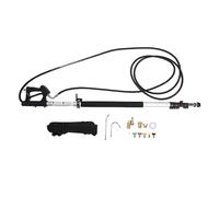 Ghzste Disque de pression - Rallonge murale en alliage d'aluminium avec 5 buses, sections réglables et adaptateurs de tuyau, pour embrasures, planches de fascia, corniches rocheuses et