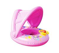 Ghzste Flotteurs gonflables de Piscine pour bébé, Flotteur de Piscine Gonflable pour Tout-Petits, Anneau de Solaire pour bébé avec Volant et auvent