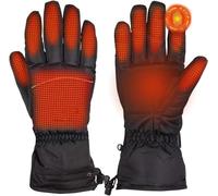 Ghzste Gants Chauffants pour Hommes, Réchauffeur de Main à écran Tactile, Gants Chauds au Vent, Gants de Ski, Gants de Neige, Gants D'hiver Extérieurs pour la Randonnée à Cyclisme par