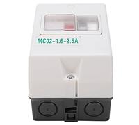 Ghzste Interrupteur de Protection du Moteur avec Cote Imperméable IP55, Surcharge de Moteur Asynchrone et Protection de Court-circuit, MC02-1.6-2.5A ABS 220V / 380V