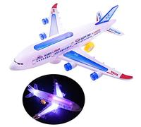 Ghzste Jouet Avion électrique Extérieur Flying Toy Kids Electric Kids Action Toy Airplane Plan avec Lumières et Sons Planes Jouets Cadeaux de Noël pour Garçons et Filles (Blanc)