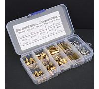 Ghzste Lot de 120 écrous d'écartement M4 en acier inoxydable 304 en laiton dans une boîte refermable pour montage sur circuit imprimé