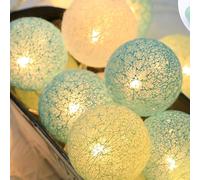 Ghzste Lumières Colorées LED Boule en Plastique Guirlande Lumineuse avec Matériau Sûr pour Anniversaire, Fête, Mariage, Festival et Décor du Nouvel an (Type de Batterie de 2 mètres 10.)