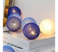 Ghzste Lumières Colorées LED Boule en Plastique Guirlande Lumineuse avec Matériau Sûr pour Anniversaire, Fête, Mariage, Festival et Décor du Nouvel an (Type de Batterie de 2 mètres 10.)