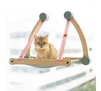 Ghzste Perchoir de Fenêtre pour Chat, Hamac de Fenêtre de Lit pour Chat de Grande capacité de Charge avec Ventouses Puissantes, adapté à L'automne et à (Sangle Rose Cerise)