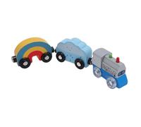 Ghzste Petit jouet de train, stimule la créativité avec le kit météo en bois, bois de hêtre de qualité supérieure, combinaison de scènes multifonctionnelles, couleurs vives, apprentissage de la météo