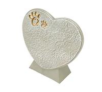 Ghzste Pierre commémorative en forme de cœur pour animal de compagnie - En résine - Décoration d'extérieur résistante aux intempéries - Pour arrière-cour, pelouse ou jardin (vert mousse)