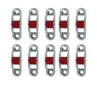 Ghzste Rouge de Poulie Coulissante en Acier Inoxydable Durable, Rouleau de Fenêtre de 10pcs avec Base, Lisse et Silencieux pour les Portes, les Fenêtres, les Armoires, Largement