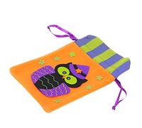 Ghzste Sac-cadeaux de Toile de Jute Halloween Bags de Bonbons en Feutre pour un Truc ou un Régal, un Ornement de Sac à Main à Domicile, un Sac à Main Mignon avec une (Hibou orange)
