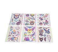 Ghzste Tatouages temporaires Glow, 20 Feuilles Autocollants de Tatouage Lumineux Plusieurs Conceptions, Matériau Sûr pour les Adultes Kids Halloween, Fêtes, Clubs, Carnavals,