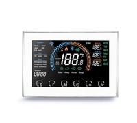 Ghzste Thermostat Intelligent avec écran Tactile LCD, écran Couleur, Commande Vocale, Contrôle APP, Adaptateur de Fil C pour Pompe à Chaleur, Thermostat Programmable pour Android et iOS (Blanc)