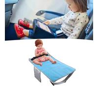 Ghzste Trein de Pied de Pied de L'avion pour Enfants, Portable Pliant Universal Fit Réglable Children Airplane Seat Extender with Toddler Travel Airplane Bed, adapté à la Plupart des (Bleu)