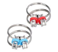 Ghzste Zappet - Jouet à chaîne pour adultes atteints d'autisme - TDAH - Chaîne Flippy en acier inoxydable pour l'anxiété - Léger et doux au toucher - Rouge, bleu, portable - Adulte