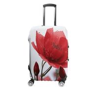 GHZWACKJ Housse de bagage anti-poussière et anti-rayures - Housse de protection élastique pour valise de voyage - Bourgeon de fleur rouge lavable - Pour bagages de 45,7 à 81,3 cm, Bourgeon de fleur