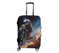 GHZWACKJ Housse de bagage anti-poussière et anti-rayures - Housse de protection élastique pour valise de voyage - Astronaute volant dans l'espace - Lavable - Convient aux bagages de 45,7 à 81,3 cm,