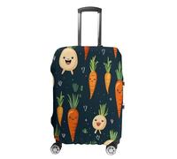 GHZWACKJ Housse de bagage anti-poussière et anti-rayures - Housse de protection élastique pour valise de voyage Happy Carotte lavable - Pour bagages de 45,7 à 81,3 cm, Happy Carrot, XL