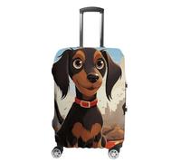 GHZWACKJ Housse de bagage anti-poussière et anti-rayures - Housse de protection élastique pour valise de voyage I Love My Dog Teckels - Housse de bagage lavable pour bagages de 45,7 à 81,3 cm, Teckel