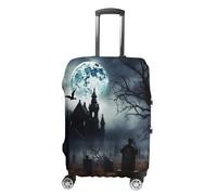 GHZWACKJ Housse de bagage anti-poussière et anti-rayures - Housse de protection élastique pour valise de voyage gothique Happy Halloween lavable - Pour bagages de 45,7 à 81,3 cm, Gothique Happy