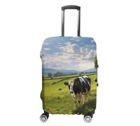 GHZWACKJ Housse de bagage anti-poussière et anti-rayures - Housse de protection élastique pour valise de voyage - Vaches pâturage lavable - Convient aux bagages de 45,7 à 81,3 cm, Pâturage des vaches,