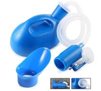 GHzzY Bouteille Pipi pour urinoir Unisexe - Urinoir Portable Universel de 2000 ML avec Adaptateur pour Femme - Bouteille d'urine pour Incontinence Masculine/féminine (2 unités),Blue