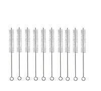 GHzzY Brosses stériles pour trachéotomie - Brosse pour Tube de Gorge Pliable avec soies de Nylon et poignée en Acier Inoxydable (10 pièces),20mm