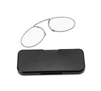 GHzzY Pince-Nez reposant Pincer des Lunettes de Lecture pour Hommes et Femmes - Lunettes de Lecture sans Bras avec étui - lecteurs Portables,Noir,+1.00