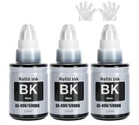 GI-490 GI-590 Encre Compatible avec Canon GI490 GI590 Bouteille d'encre Multipack pour PIXMA G1400 G1410 G2400 G2410 G3400 G4400 G4411 G1500 G1510 G2500 G2510 G3500 G3510 G4500 G1501imprimante (3Pack)