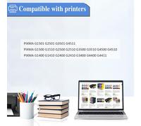 GI-490 GI-590 Encre Compatible avec Canon GI490 GI590 Bouteille d'encre Multipack pour PIXMA G1400 G1410 G2400 G2410 G3400 G4400 G4411 G1500 G1510 G2500 G2510 G3500 G3510 G4500 G1501(2-Pack)