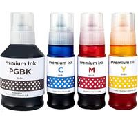 GI-51 GI51 Encre Compatible avec Canon GI-51 GI51 Bouteilles d'encre Multipack pour PIXMA G2570 G1520 G1560 G2520 G2560 G3520 G3560 G1530 G4570 G3570 Series (4-Pack, Noir Cyan Magenta Jaune)