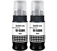 GI-53 GI53 Encre Compatible avec Canon GI-53 GI53 Bouteilles d'encre Multipack pour PIXMA G650 G550 (2-Pack,2 Noir)