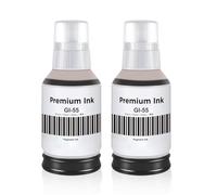 GI-55 Noir Encre Compatible avec Canon GI55 GI-55 Bouteille d'encre Cartouche pour Canon MAXIFY GX1050 GX2050 Imprimante Jet d'encre, 2-Pack, 135ML par Bouteille