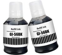 Gi-56 Gi56 Encre Compatible Avec Maxify Gx7050 Gx6050 Gx5050 Gx4050 Gx3050 Gx5550 Gx6550 Imprimante Multipack 2 Noir (Noir*2)