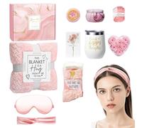 Gi ft d'anniversaire des femmes | Ros e relaxante spa gi fts | Couverture de flanelle de luxe | 27x23x13cm | Polyvalent | Kit fonctionnel | Pour maman de ses amis sœur épouse de la fête des mères