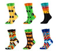 Gi&Gi Chaussettes fantaisie pour femme colorées N 8005 A (TG unique, multicolore), Pompe multicolore, Taille Unique