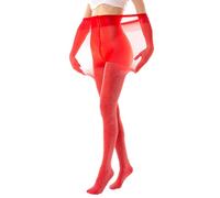 Gi&Gi Collants courbés grande taille Brillant avec des paillettes, 180 deniers pour femme par un fil pailleté brillant. (FR/ES, Alpha/lettres, TG, TTG, Grande taille, Taille normale, ROSSO)