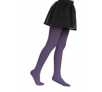 Gi&Gi Collants de danse pour filles BIMBA, 50 déniers opaques. Indiqués également pour les leçons de danse et couleurs blanches, rouge, marron...2202, Violet foncé., 12-14 ans