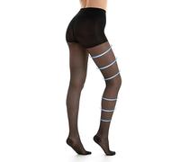 Gi&Gi Collants Femme Compression Graduée Veloutés 140 deniers, Chaussettes Contenitives Modelantes 18-21 MMHG, Noir , XL