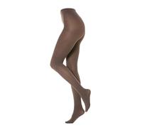 Gi&Gi Collants opaques colorés 50 deniers pour femme avec microfibre douce, taille confortable et gousset en coton, marron, L-XL