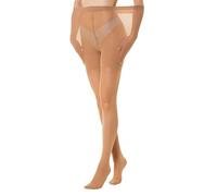 Gi&Gi Collants Transparents Femme, Violet, Collants taille haute renforcés avec pieds invisibles 20 deniers (FR/ES, Alpha/lettres, L, TG, Taille normale, Taille normale, naturel plus)