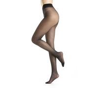 Gi&Gi Collants Transparents pour Femme, 20 Deniers, Couleur Chair (FR/ES, Alpha/lettres, L, TG, Taille normale, Taille normale, NOIR)