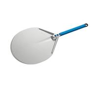 Gi.Metal - Aluminum round pizza peel with short handle (A-32C) - ø 33 cm