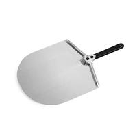 Gi.Metal Pelle à pizza courte en aluminium anodisé (manche 25 cm, tête 30 cm) - Ligne Amica, certifiée pour usage alimentaire, idéale pour le four de maison, 100% fabriqué en Italie